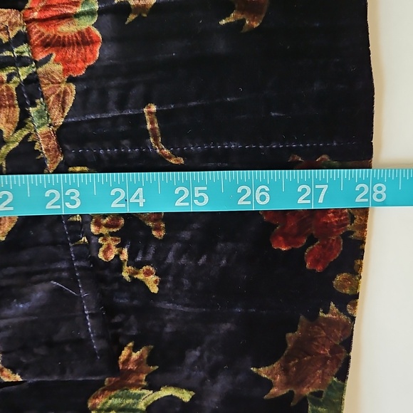 Coldwater Creek 1X Velveteen Blazer Navy Multi Floral Fairy Indie Artsy - Picture 9 of 10